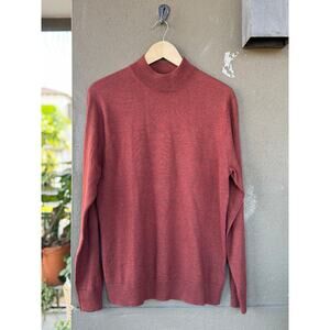 Vintage Murano Australia 100% Merino Wool Pullover Sweater Red Burgundy MEDIUM